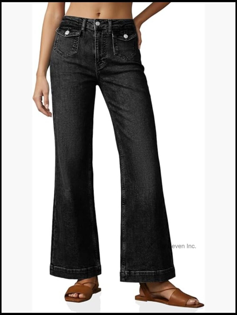 High Waisted Baggy Wide Leg Jeans with Pilcro Pockets